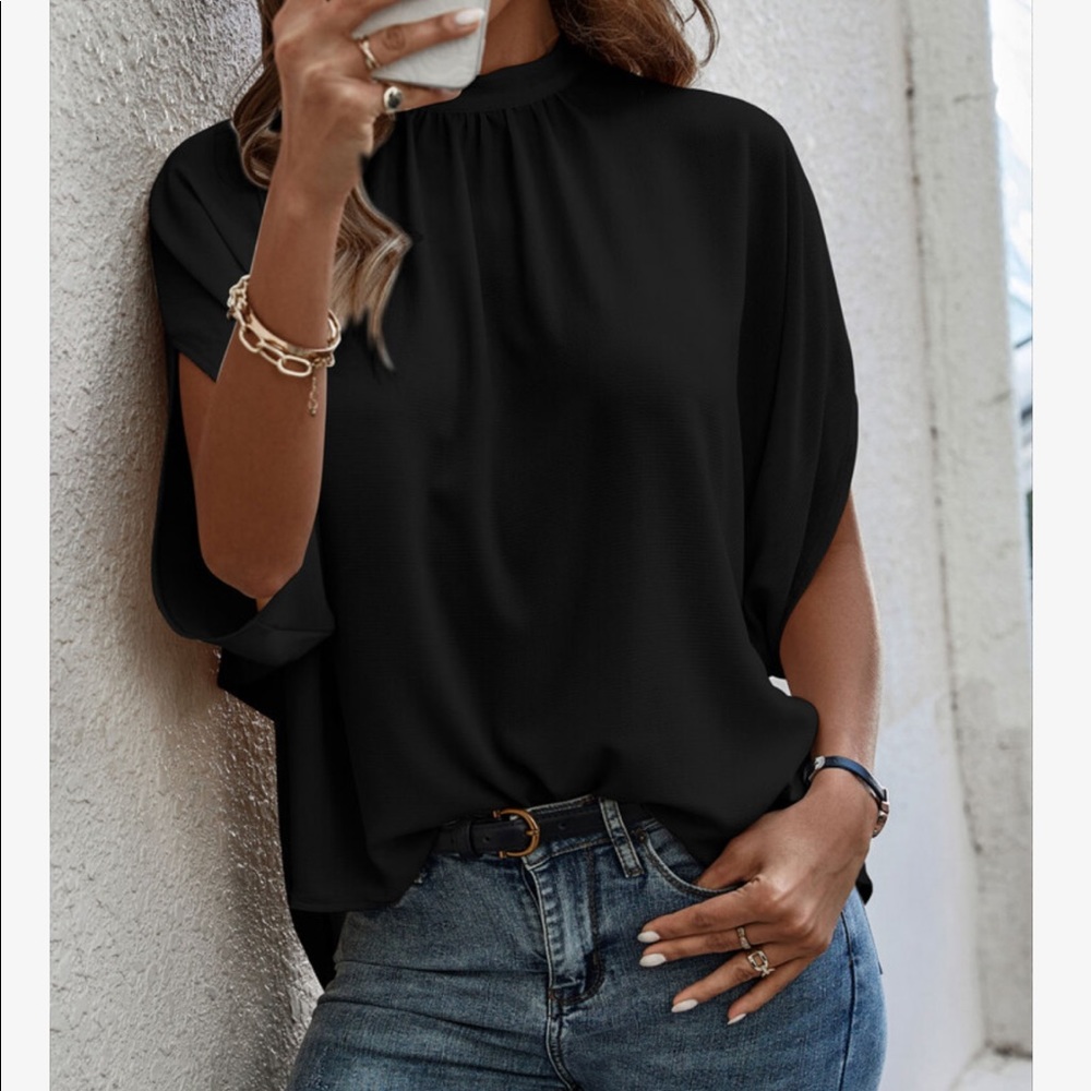 Boho Oversized Loose Fit Dolman Sleeve Top Blouse - Picture 1 of 13